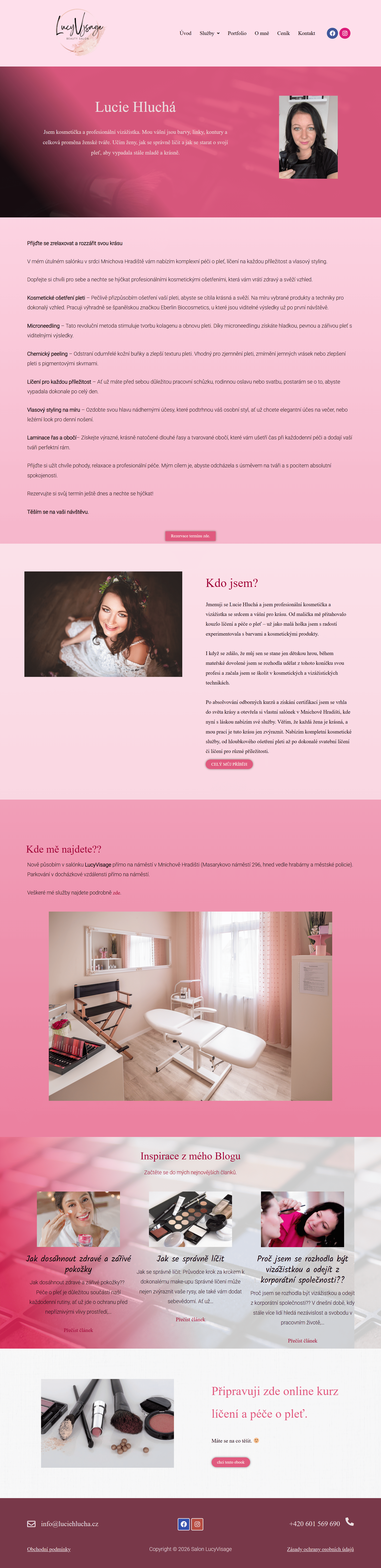 Starý web Lucie Hlucha